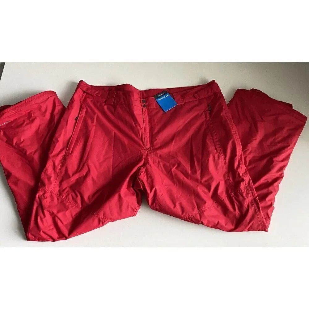 Columbia Men's Sz 3X Red Waterproof Bugaboo IV Snow Ski Pants Omni-Tech NEW